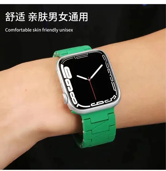 Silicone Rubber Watch Band with Stainless Steel Buckle For Apple Watch - iCase Stores