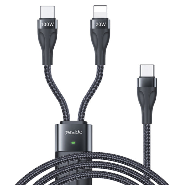 Yesido 2 In 1 Fast Charging Data Cable 1.4M - iCase Stores