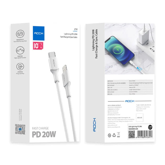 Rock Fast Charging Data Cable 20W - iCase Stores