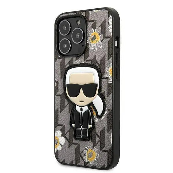 Karl Lagerfeld Flower Iconic Karl Grey Case - iCase Stores