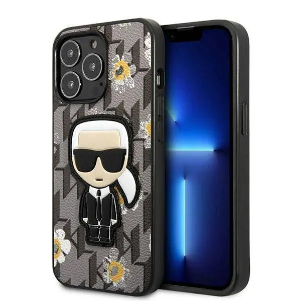 Karl Lagerfeld Flower Iconic Karl Grey Case - iCase Stores