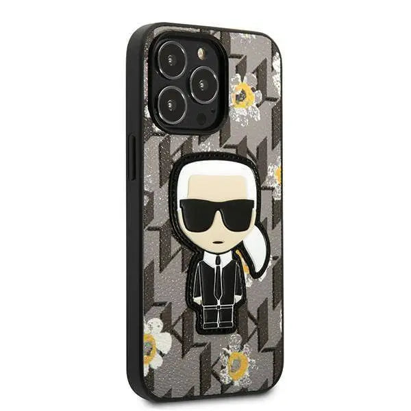 Karl Lagerfeld Flower Iconic Karl Grey Case - iCase Stores