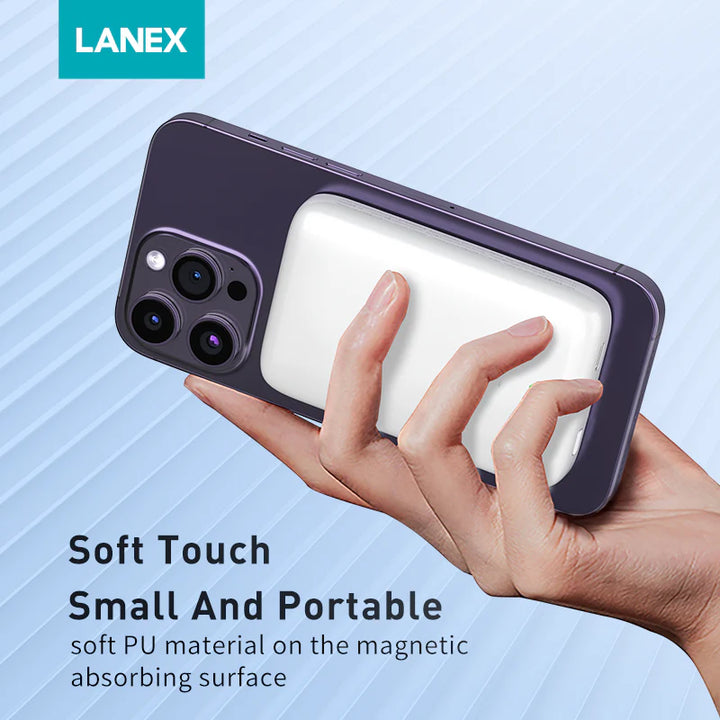 Lanex Mini Magnetic Fast Charging Power Bank 5000mAh - iCase Stores