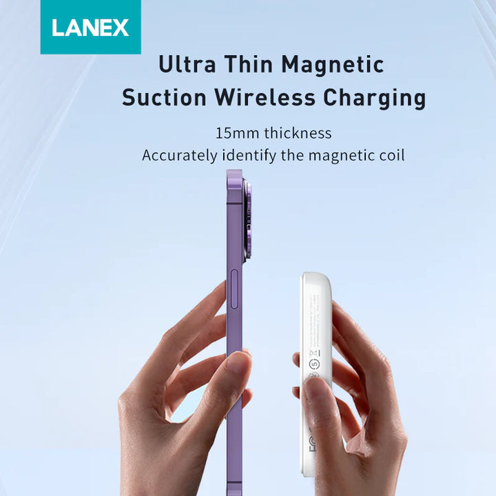 Lanex Mini Magnetic Fast Charging Power Bank 5000mAh - iCase Stores