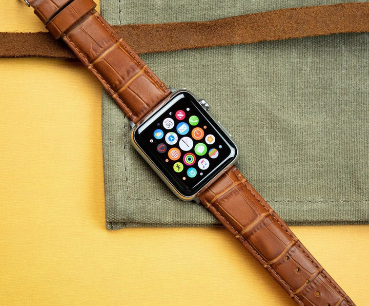 Leather Watch Strap for Apple Watch - Brown - iCase Stores