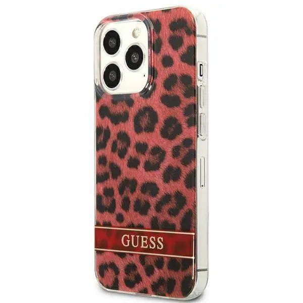 𝐆𝐔𝐄𝐒𝐒 Leopard Red Hard Case - iCase Stores