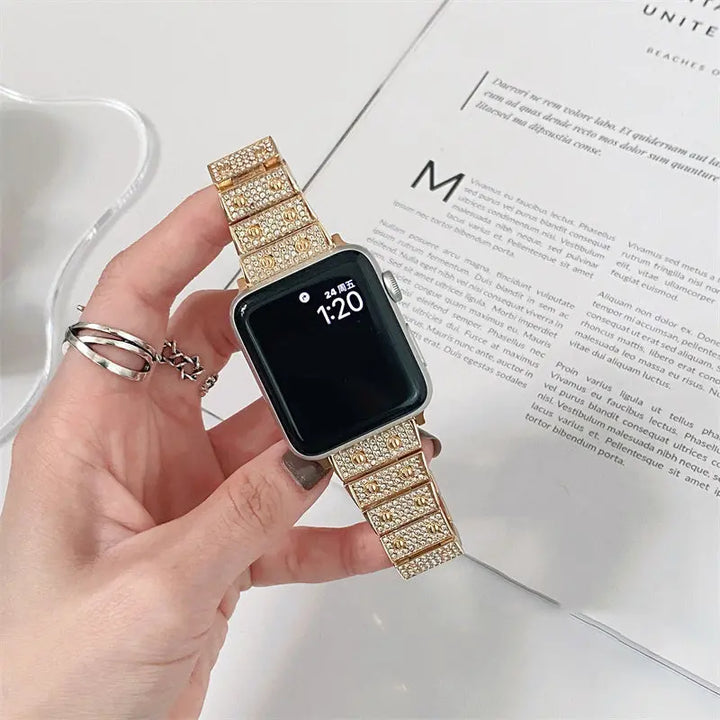 Luxury Precision Bling Diamond Alloy Band for Apple Watch - iCase Stores