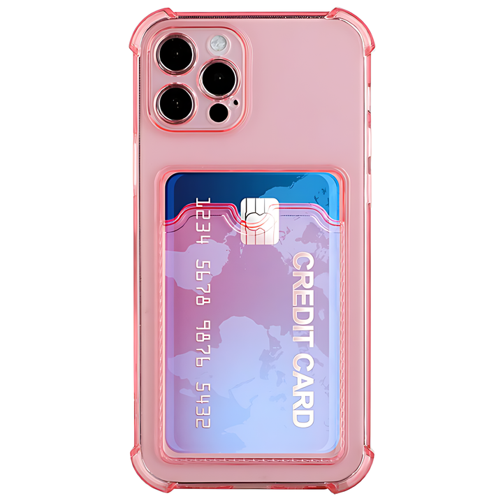 Rubber Soft Skin Silicone Protective Case with Card Slot - iCase Stores