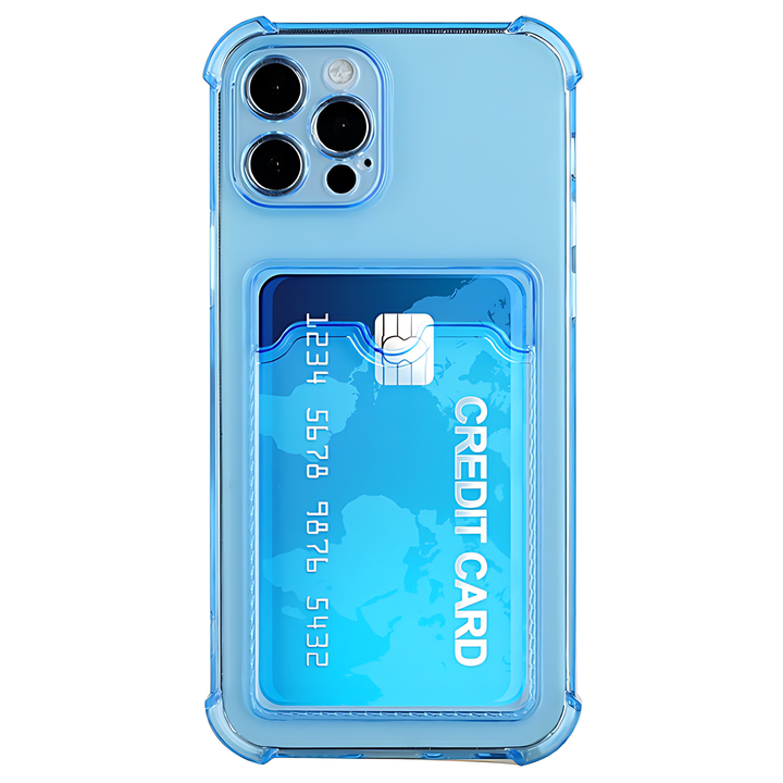 Rubber Soft Skin Silicone Protective Case with Card Slot - iCase Stores