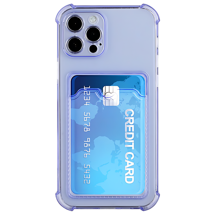 Rubber Soft Skin Silicone Protective Case with Card Slot - iCase Stores