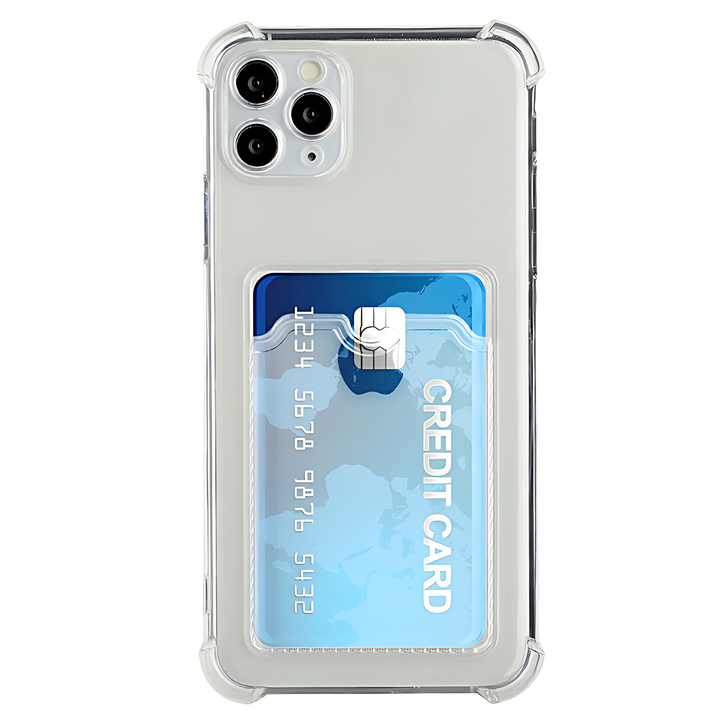 Rubber Soft Skin Silicone Protective Case with Card Slot - iCase Stores