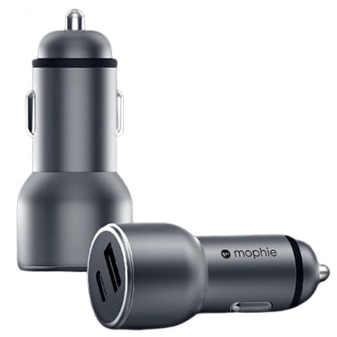 Mophie Fast Car Charger With Dual Port 38W - iCase Stores