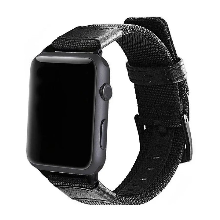 New Nylon Grain Leather Watch Band Strap For Apple Watch - iCase Stores
