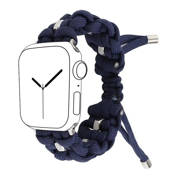 Nylon Woven Paracord Strap for Apple Watch - Blue - iCase Stores