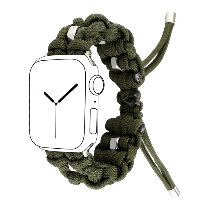 Nylon Woven Paracord Strap for Apple Watch - Green - iCase Stores