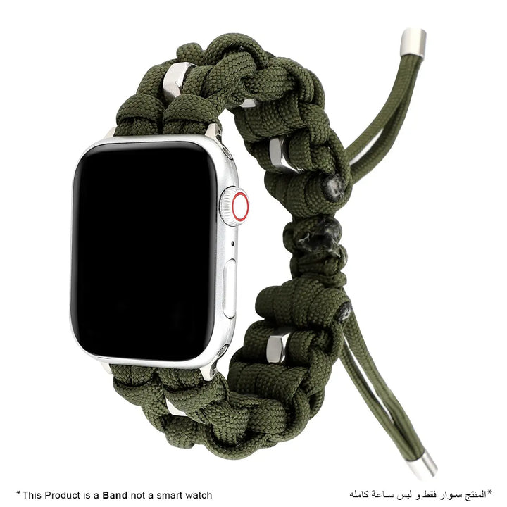 Nylon Woven Paracord Strap for Apple Watch - Green - iCase Stores