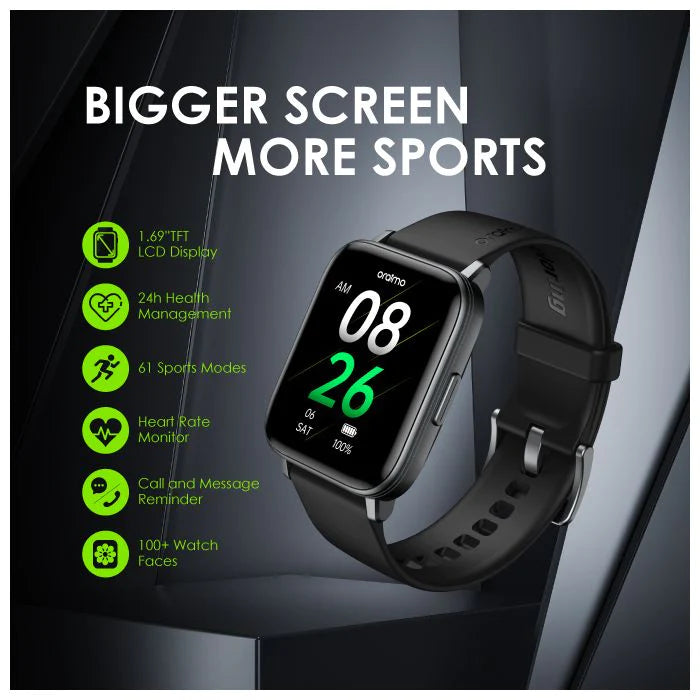 Oraimo Watch Lite 1.69'' Waterproof Sports Smart Watch - iCase Stores