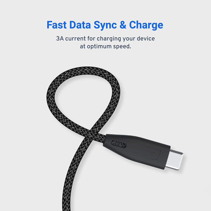 Powerology Braided USB-C to USB-C Cable 100W /2m - iCase Stores