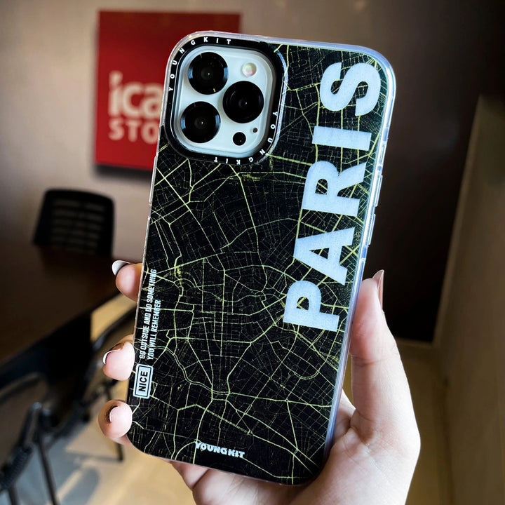 Paris Map Printed YoungKit Case - iCase Stores