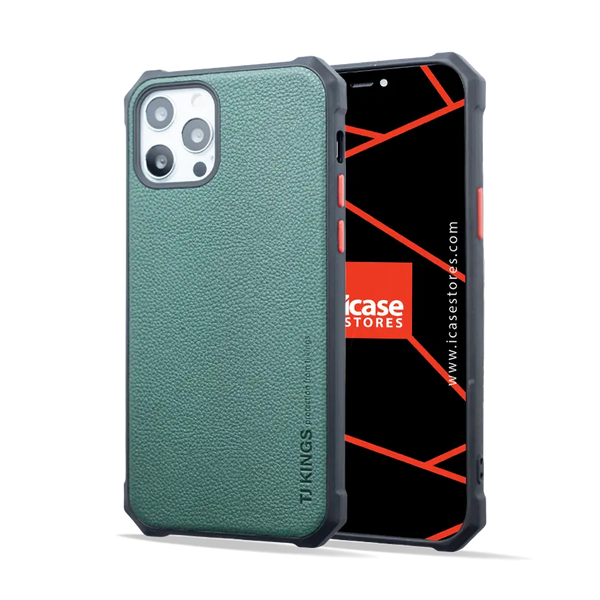 Premium Leather Flexible TPU Silicone Hybrid Slim Case - iCase Stores