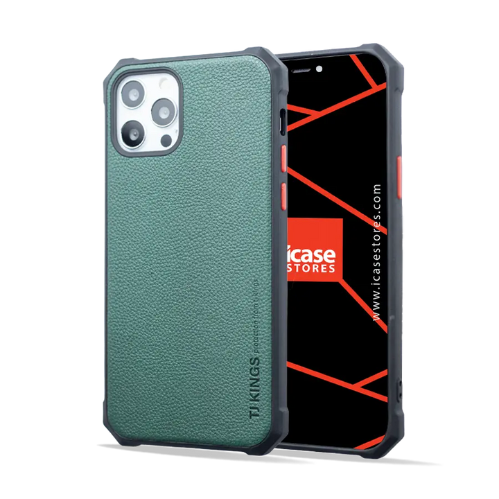 Premium Leather Flexible TPU Silicone Hybrid Slim Case - iCase Stores