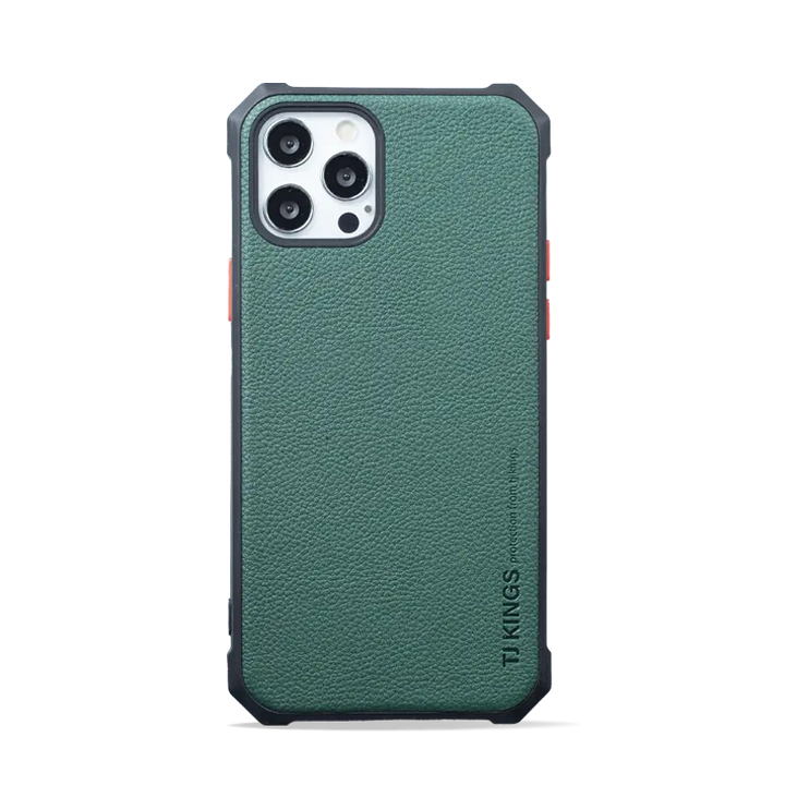 Premium Leather Flexible TPU Silicone Hybrid Slim Case - iCase Stores