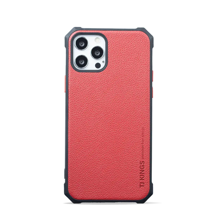 Premium Leather Flexible TPU Silicone Hybrid Slim Case - iCase Stores