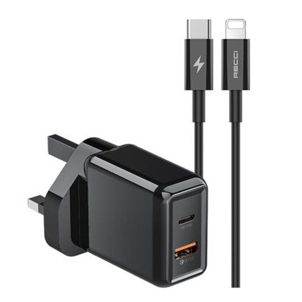 Recci  Travel 20W PD+QC Wall Charger Kit - iCase Stores