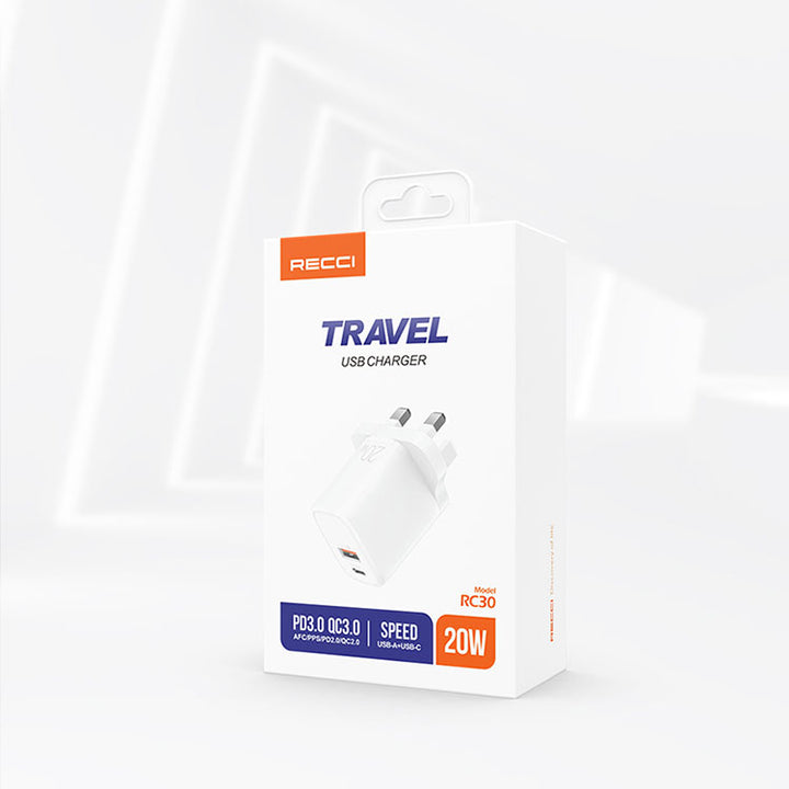 Recci Travel PD 20W Dual Port Charger - iCase Stores