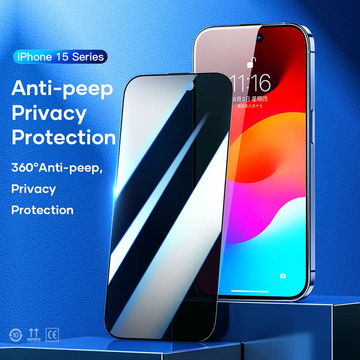 ROCK Full Coverage Anti-Peep Privacy Anti-Static Tempered Glass Screen Protector 0.33mm - iCase Stores