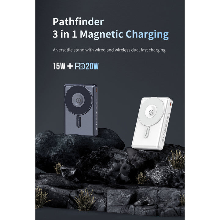 Recci Pathfinder 3 in 1 Magnetic Charging Stand Power Bank 10000mAh - iCase Stores