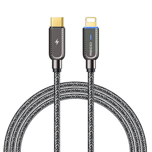 Recci Sart Power-Off PD 20W Fast Charging Cable With Led 1m - iCase Stores