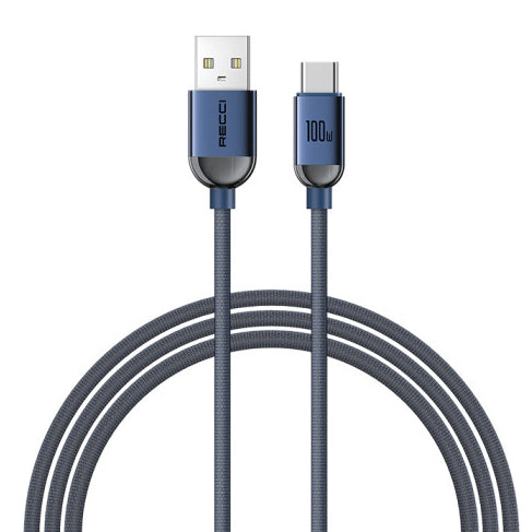 Recci Crystal USB-A to Type-C Fast Charge Cable 1.2M - iCase Stores