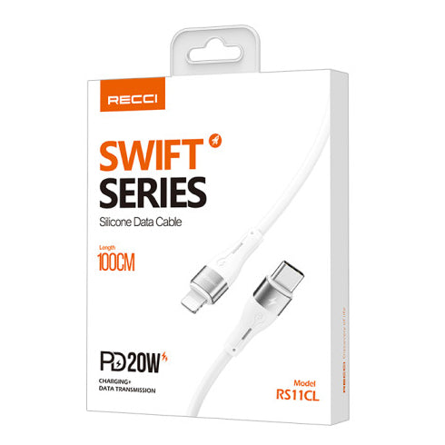 Recci Swift Series Lightning Silicon Data Cable 1M - iCase Stores