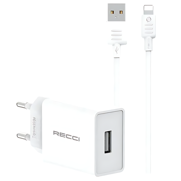 Recci Fast Charger with Lightning Cable 2A