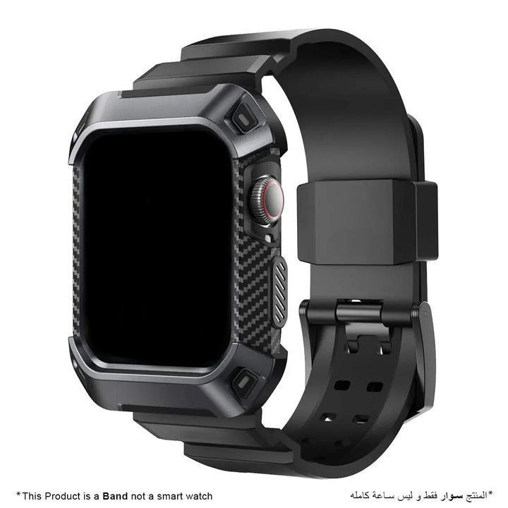 Rugged Armor Band Strap for Apple Watch - Black - iCase Stores