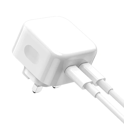 Rock Dual USB-C & Type-C Ports PD Charger UK Plug 35W - iCase Stores