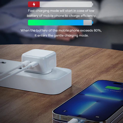 Rock Dual USB-C & Type-C Ports PD Charger UK Plug 35W - iCase Stores