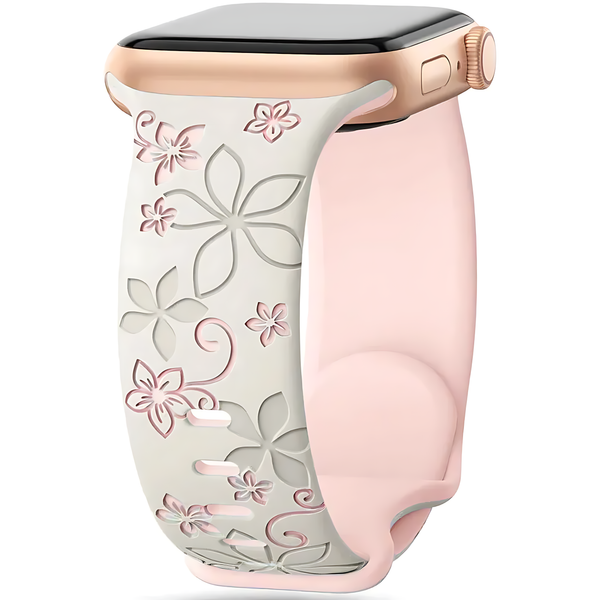 Floral Engraved Strap for Apple Watch