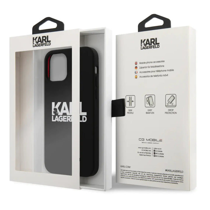 Silicone Black Case With Logo - Karl Lagerfeld - iCase Stores
