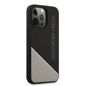 Silicone Case Black Two Tones White Line - AMG - iCase Stores
