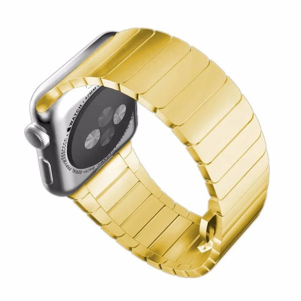 Solid Stainless Steel Bracelet for Apple Watch - Gold - iCase Stores