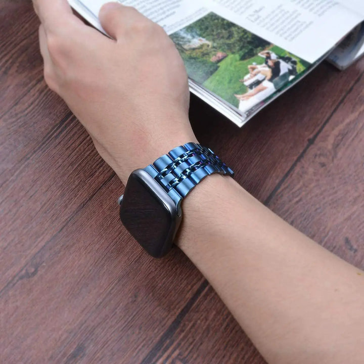 Stainless Steel Bracelet for Apple Watch - Blue - iCase Stores