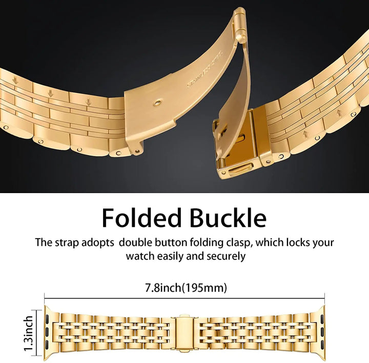 Stainless Steel Bracelet for Apple Watch - Gold - iCase Stores