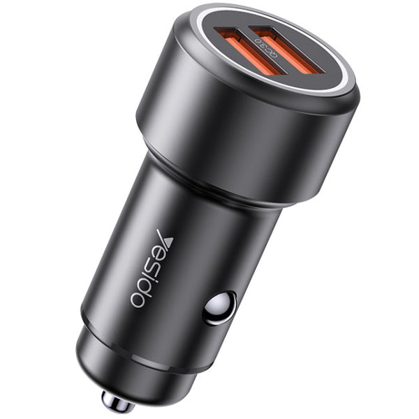 Yesido Dual USB Port Car Fast Charger 36W - iCase Stores