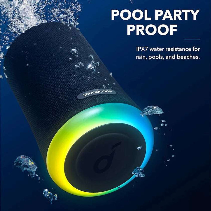 Anker Soundcore Flare Mini IPX7 Waterproof for Outdoor Parties, LED Show with 360° Sound and BassUp technology - iCase Stores