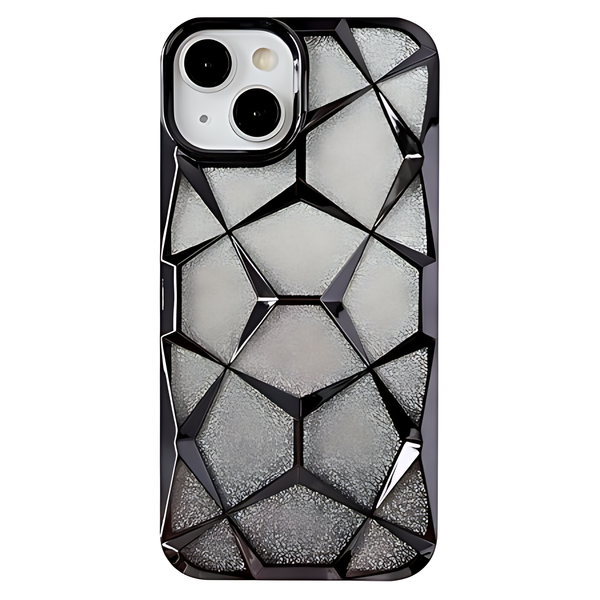 Gradient Glitter Geometric Pattern Lattice Case