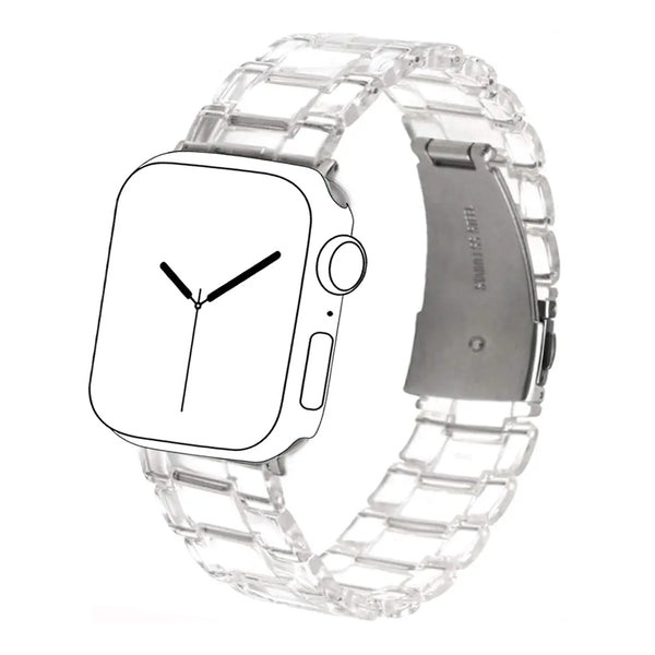 Transparent Band Bracelet Stainless Steel Buckle Band Strap for Apple Watch - iCase Stores