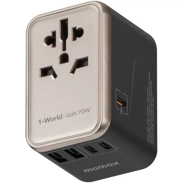 Momax 1-World Universal 5-Port Travel GaN Charger 70W