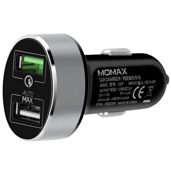 Momax Dual USB Output Car Fast Charger - iCase Stores